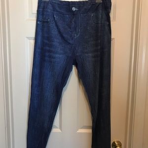 FINAL CLEARANCE - Charlie's Project Faux Jean Leggings TC2